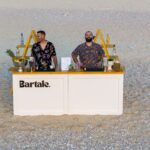 "Bartale mobile bar serving signature cocktails at a wedding in Kefalonia"